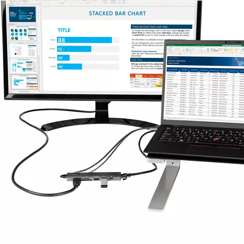 StarTech.com USB-C Multiport-Adapter-Hub, USB-C auf 4K 60Hz HDMI, Gigabit-Ethernet und 100W Laptop-Ladefunktion für Macbook Pro / Air und Windows