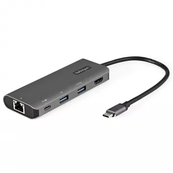 StarTech.com USB-C-Multiport-Adapter - 10 Gbit/s USB-Typ-C-Mini-Dock mit 4K 30 Hz HDMI - 100 W Power Delivery Durchschleifung - 3-Port USB-Hub, GbE - USB 3.1/3.2 Gen 2 Laptop-Dock - 25,4 cm Kabel