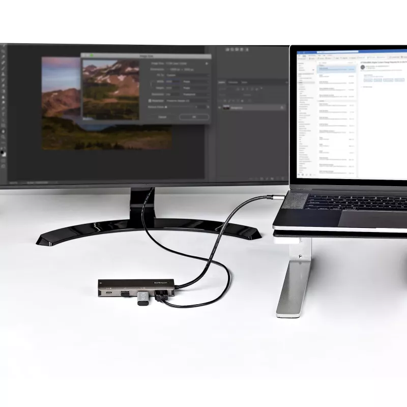 StarTech.com USB-C-Multiport-Adapter - 10 Gbit/s USB-Typ-C-Mini-Dock mit 4K 30 Hz HDMI - 100 W Power Delivery Durchschleifung - 3-Port USB-Hub, GbE - USB 3.1/3.2 Gen 2 Laptop-Dock - 25,4 cm Kabel