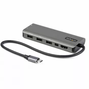 StarTech.com USB-C Multiport-Adapter – USB-C auf HDMI oder Mini DisplayPort 4K 60Hz, 100W Power Delivery Pass-Through, 4-Port 10Gbps USB-Hub – USB Type-C Mini-Dock – mit 12 Zoll (30 cm) festem Kabel