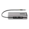 StarTech.com USB-C Multiport-Adapter – HDMI/VGA – 4K 60 Hz – 3-Port-USB-Hub – 100 W Power Delivery-Durchschleifung – GbE – Mini-Dockingstation für unterwegs mit Ladefunktion – Wickelbares Kabel, 30 cm