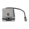 StarTech.com USB-C Multiport-Adapter – HDMI/VGA – 4K 60 Hz – 3-Port-USB-Hub – 100 W Power Delivery-Durchschleifung – GbE – Mini-Dockingstation für unterwegs mit Ladefunktion – Wickelbares Kabel, 30 cm