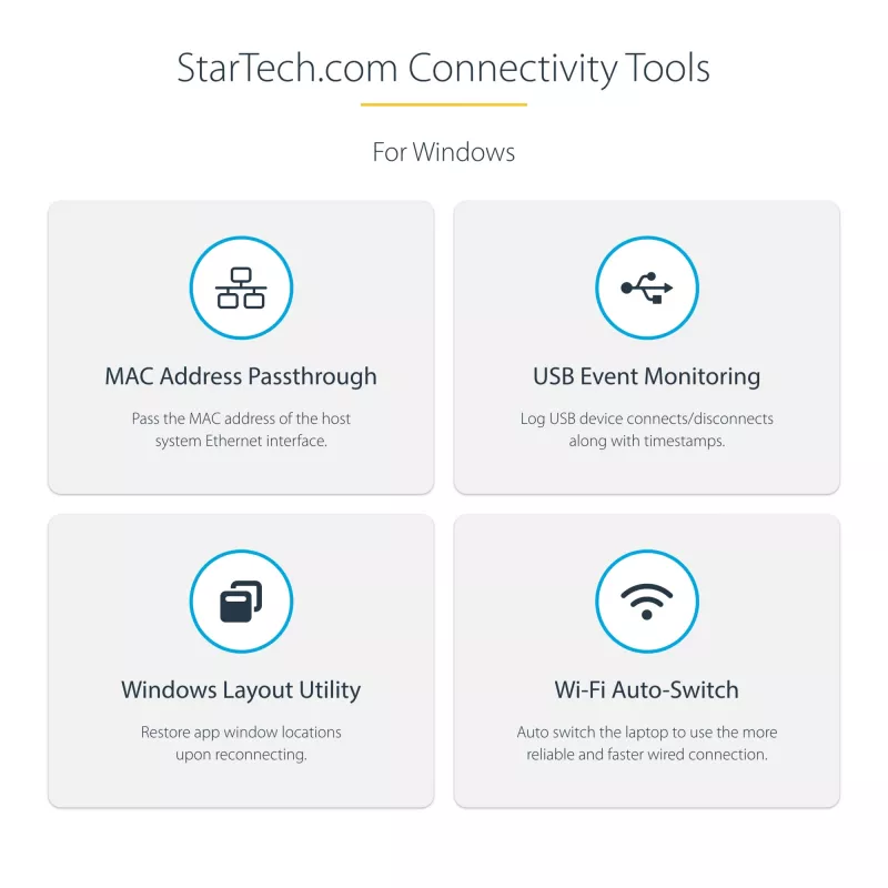 StarTech.com USB-C Multiport-Adapter – HDMI/VGA – 4K 60 Hz – 3-Port-USB-Hub – 100 W Power Delivery-Durchschleifung – GbE – Mini-Dockingstation für unterwegs mit Ladefunktion – Wickelbares Kabel, 30 cm