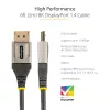 StarTech.com 1,8 m VESA-zertifiziertes DisplayPort-1.4-Kabel – 8K 60 Hz HDR10 – Ultra HD 4K 120 Hz Video – DP-1.4-Kabel/-Leitung – für Monitore/Displays – DisplayPort-auf-DisplayPort-Kabel – M/M
