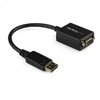 StarTech.com DisplayPort zu VGA Adapter - Aktiver DP zu VGA Konverter - 1080p Video - DisplayPort zertifiziert - DP/DP++ Quelle zu VGA Monitor Kabel Adapter Dongle - Verriegelbarer DP Anschluss