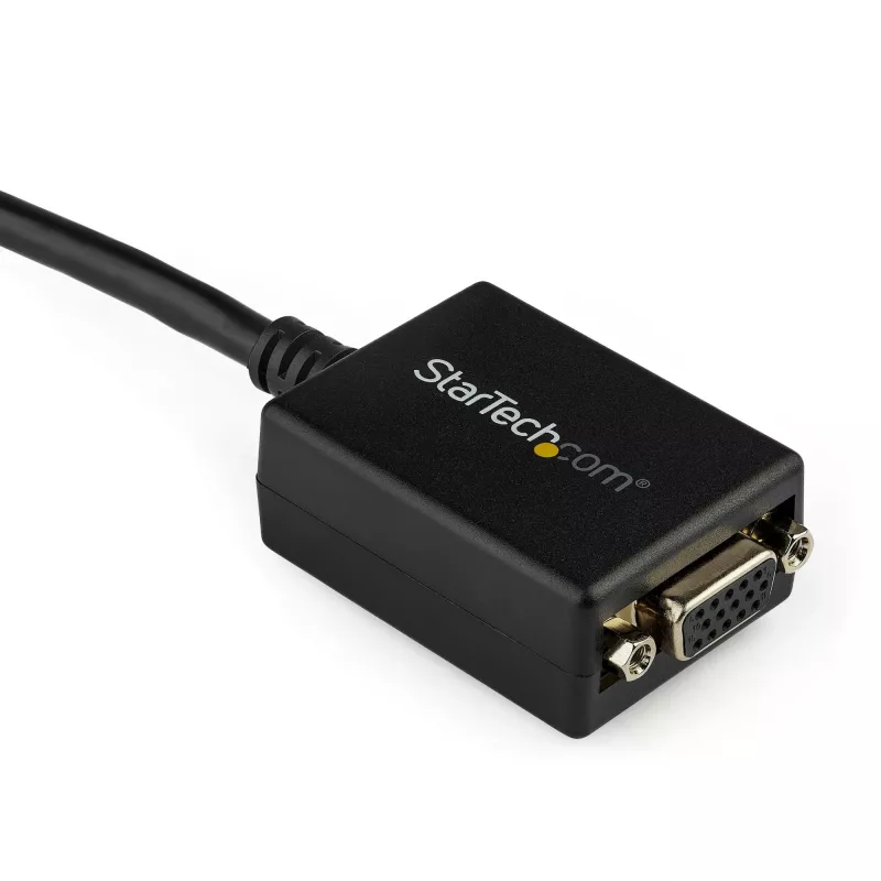 StarTech.com DisplayPort zu VGA Adapter - Aktiver DP zu VGA Konverter - 1080p Video - DisplayPort zertifiziert - DP/DP++ Quelle zu VGA Monitor Kabel Adapter Dongle - Verriegelbarer DP Anschluss