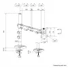 Neomounts DS60-600BL1 Monitorhalterung 10-32 Zoll - Quick-Fix - 180°-Stopp