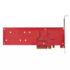 StarTech.com Dual M.2 PCIe SSD-Adapterkarte, PCIe x8 / x16 auf Dual NVMe oder AHCI M.2 SSDs, PCI Express 4.0, 7,8 GBps/Laufwerk, Bifurkation erforderlich - Windows/Linux-kompatibel