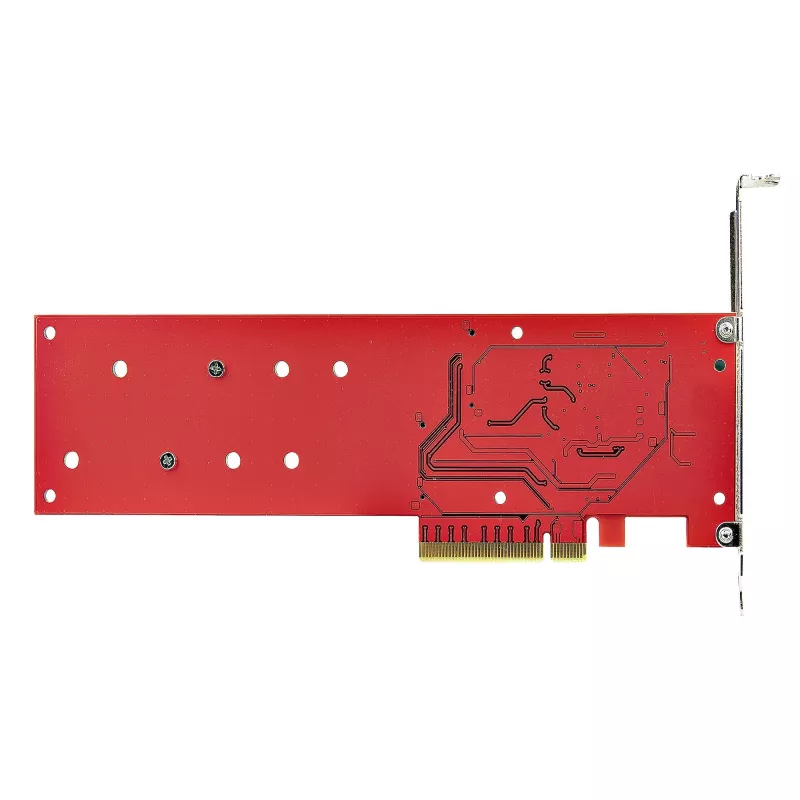StarTech.com Dual M.2 PCIe SSD-Adapterkarte, PCIe x8 / x16 auf Dual NVMe oder AHCI M.2 SSDs, PCI Express 4.0, 7,8 GBps/Laufwerk, Bifurkation erforderlich - Windows/Linux-kompatibel