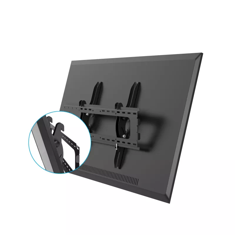 StarTech.com Flachbild-TV-Wandhalterung – neigbar, 81,3 cm (32 Zoll), 190,5 cm (75 Zoll), 75 x 75 mm, 600 x 400 mm, -15 – 15°, Schwarz