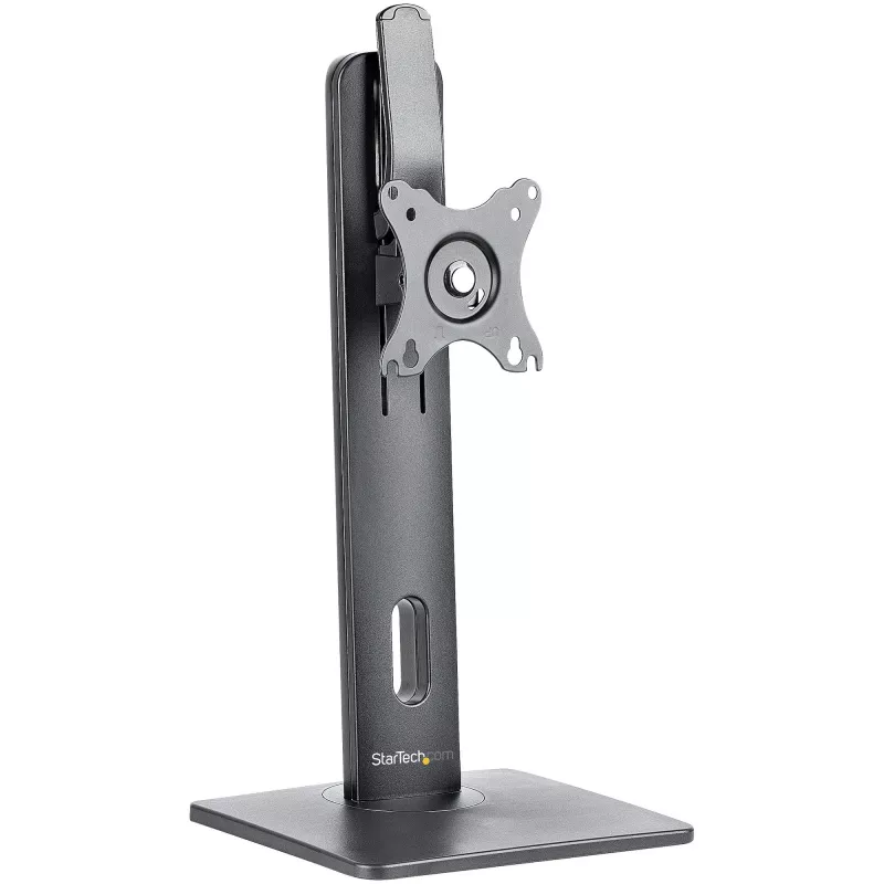 StarTech.com Freistehender Einzelmonitor-Monitorhalter – Höhenverstellbarer Monitorständer – Für VESA-Monitore bis zu 32 Zoll (7 kg) – Ergonomischer Monitorständer für den Schreibtisch – Neig-/Schwenk-/Rotierbar