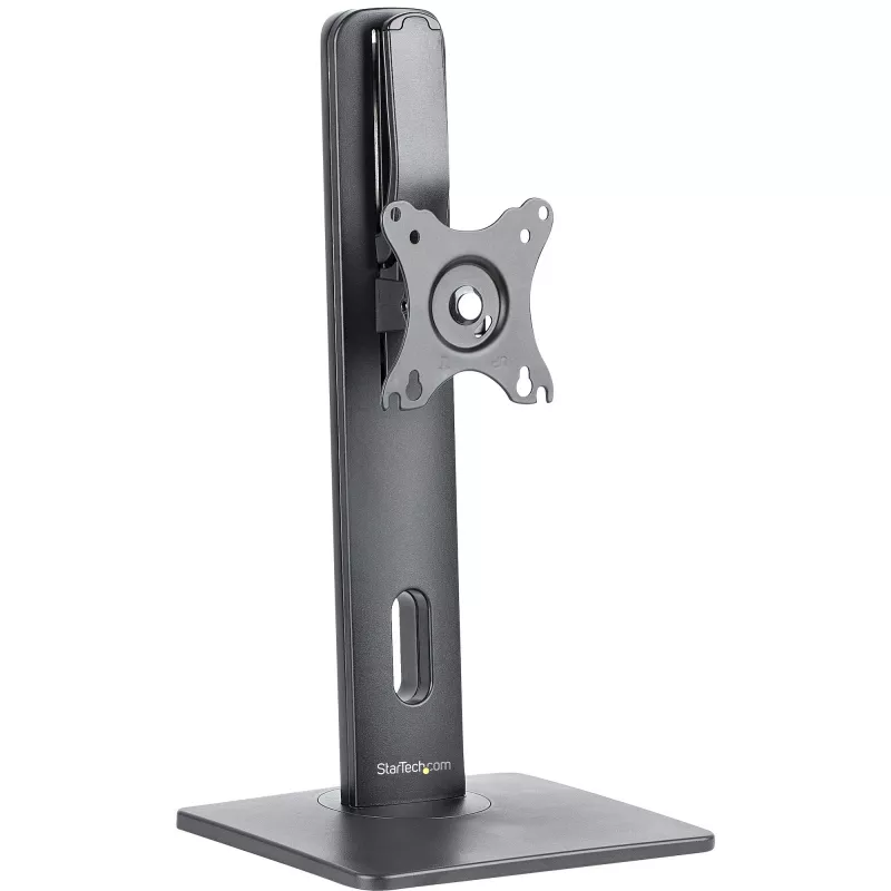 StarTech.com Freistehender Einzelmonitor-Monitorhalter – Höhenverstellbarer Monitorständer – Für VESA-Monitore bis zu 32 Zoll (7 kg) – Ergonomischer Monitorständer für den Schreibtisch – Neig-/Schwenk-/Rotierbar