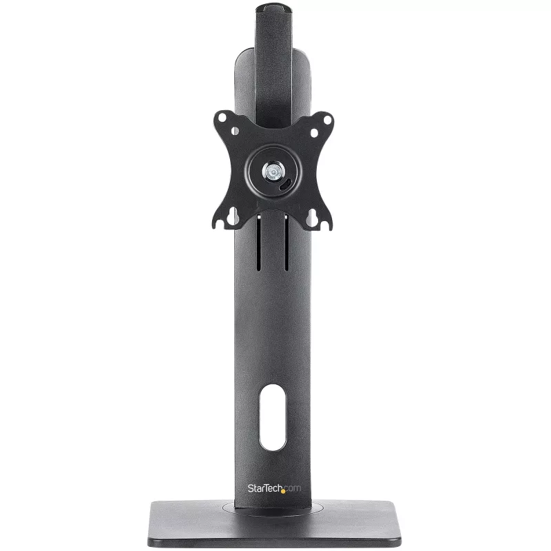 StarTech.com Freistehender Einzelmonitor-Monitorhalter – Höhenverstellbarer Monitorständer – Für VESA-Monitore bis zu 32 Zoll (7 kg) – Ergonomischer Monitorständer für den Schreibtisch – Neig-/Schwenk-/Rotierbar
