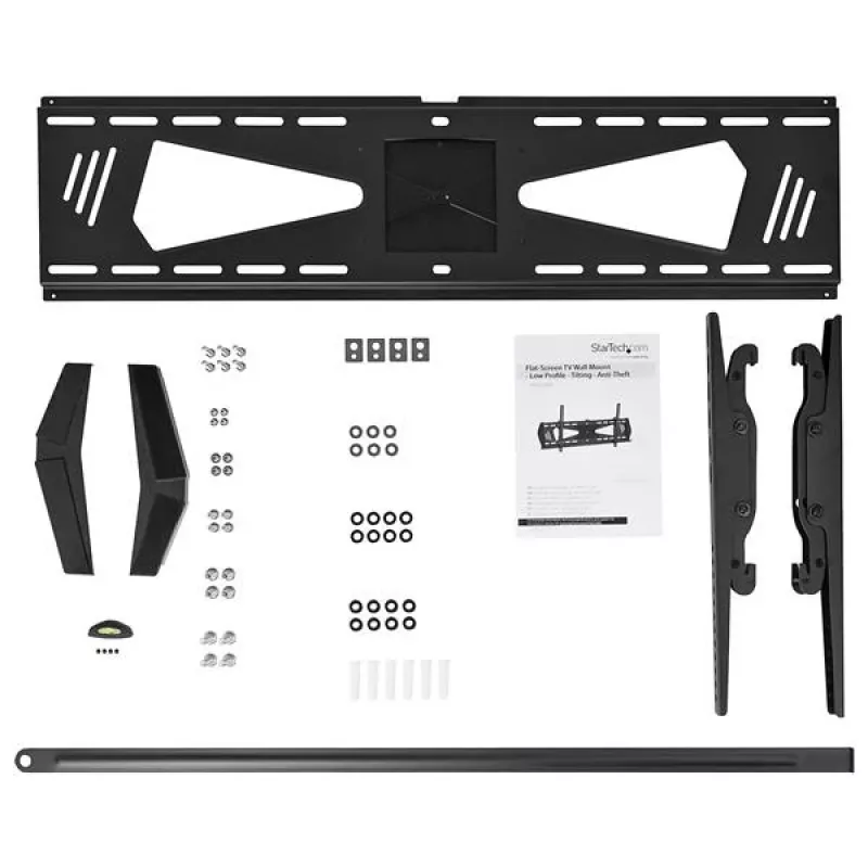 StarTech.com Low-Profile TV-Wandhalterung – neigbar, 190,5 cm (75 Zoll), 300 x 200 mm, 800 x 400 mm, -5 - 10°, Stahl, Schwarz