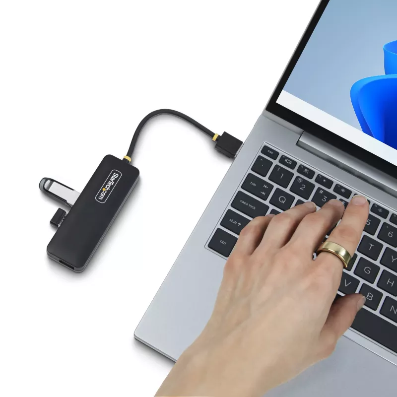 StarTech.com 4-Port USB-A Hub, 5Gbit/s, Bus-Powered, kompakter Reise-Mini-USB-Hub, Multi-Port USB 3.0 Splitter, tragbarer USB-Hub, Überstromschutz (OCP)