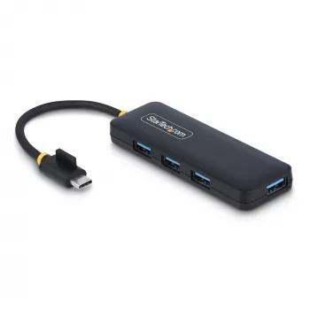 StarTech.com 4-Port USB-C-Hub, 5 Gbit/s, USB-C auf 4x USB-A, busgespeist, kleiner Reise-Mini-Hub, Multi-Port USB 3.0 Splitter, tragbarer Hub, Überstromschutz