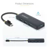 StarTech.com 4-Port USB-C-Hub, 5 Gbit/s, USB-C auf 4x USB-A, busgespeist, kleiner Reise-Mini-Hub, Multi-Port USB 3.0 Splitter, tragbarer Hub, Überstromschutz