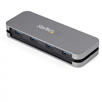 StarTech.com 4 Port USB 3.0 Hub - USB-A auf 4x USB-A - SuperSpeed 5Gbps tragbarer USB 3.1 Gen 1 Typ-A Hub - USB-Bus-powered - Laptop/Desktop USB Hub mit langem Kabel 28 cm & Kabelmanagement~4 Port USB 3.0 Hub - USB-A auf 4x USB-A - SuperSpeed 5Gbps tragbarer USB 3.2 Gen 1 Typ-A Hub - USB-Bus-powered - Laptop/Desktop USB Hub mit langem Kabel 28 cm & Kabelmanagement