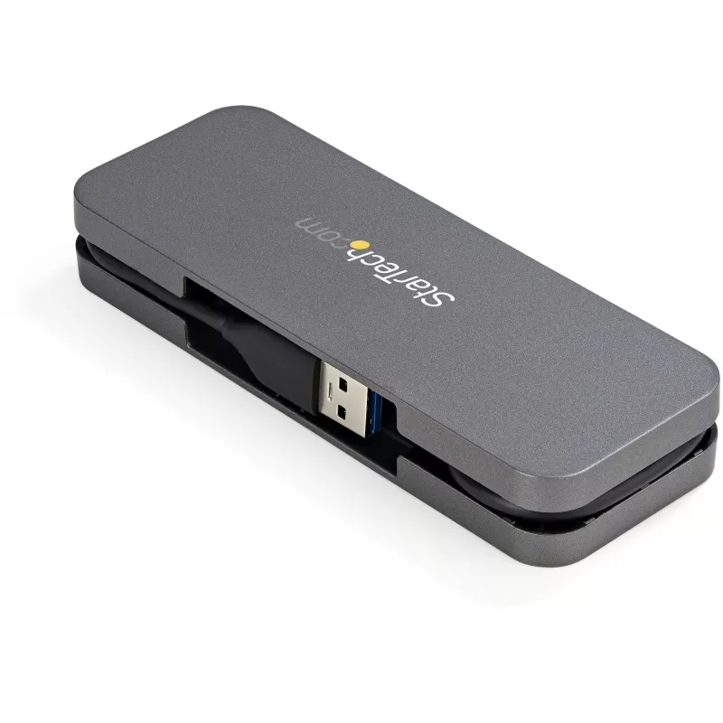 StarTech.com 4 Port USB 3.0 Hub - USB-A auf 4x USB-A - SuperSpeed 5Gbps tragbarer USB 3.1 Gen 1 Typ-A Hub - USB-Bus-powered - Laptop/Desktop USB Hub mit langem Kabel 28 cm & Kabelmanagement~4 Port USB 3.0 Hub - USB-A auf 4x USB-A - SuperSpeed 5Gbps tragbarer USB 3.2 Gen 1 Typ-A Hub - USB-Bus-powered - Laptop/Desktop USB Hub mit langem Kabel 28 cm & Kabelmanagement