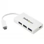 StarTech.com 4 Port USB-C-Hub mit 1x USB-C- und 3x USB-A-Anschlüssen (SuperSpeed 5 Gbit/s) – USB-Bus-stromversorgt – tragbarer/Laptop-USB-3.0-Adapter-Hub – USB 3.2 Gen 1 Typ-C-Hub – Weiß~4 Port USB-C-Hub mit 1x USB-C- und 3x USB-A-Anschlüssen (SuperSpeed 5 Gbit/s) – USB-Bus-stromversorgt – tragbarer/Laptop-USB-3.0-Adapter-Hub – USB 3.2 Gen 1 Typ-C-Hub – Weiß
