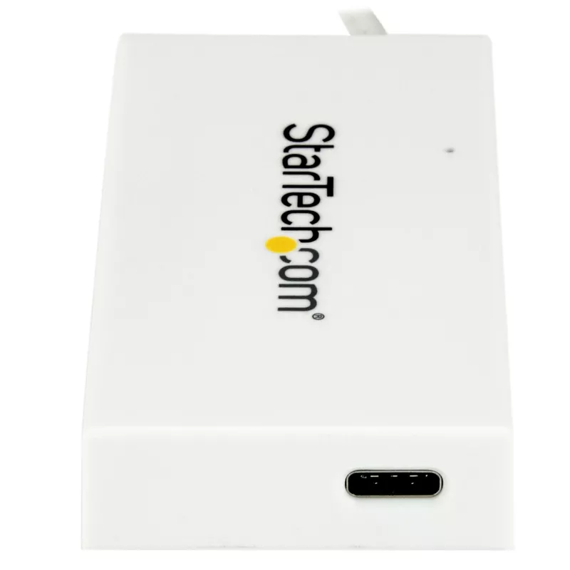 StarTech.com 4 Port USB-C-Hub mit 1x USB-C- und 3x USB-A-Anschlüssen (SuperSpeed 5 Gbit/s) – USB-Bus-stromversorgt – tragbarer/Laptop-USB-3.0-Adapter-Hub – USB 3.2 Gen 1 Typ-C-Hub – Weiß~4 Port USB-C-Hub mit 1x USB-C- und 3x USB-A-Anschlüssen (SuperSpeed 5 Gbit/s) – USB-Bus-stromversorgt – tragbarer/Laptop-USB-3.0-Adapter-Hub – USB 3.2 Gen 1 Typ-C-Hub – Weiß