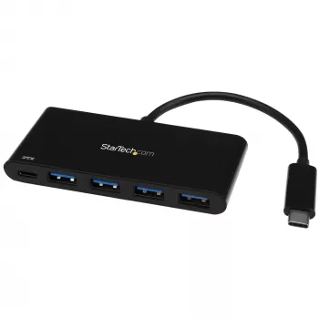 StarTech.com 4-Port-USB-C-Hub mit 4 USB-Typ-A-Anschlüssen (USB 3.0 SuperSpeed 5 Gbit/s) – 60 W Power-Delivery-Durchleitungsladung – USB 3.1 Gen 1/USB 3.2 Gen 1 Laptop-Hub-Adapter – MacBook, Dell~4-Port-USB-C-Hub mit 4 USB-Typ-A-Anschlüssen (USB 3.0 SuperSpeed 5 Gbit/s) – 60 W Power-Delivery-Durchleitungsladung – USB 3.2 Gen 1 Laptop-Hub-Adapter – MacBook, Dell