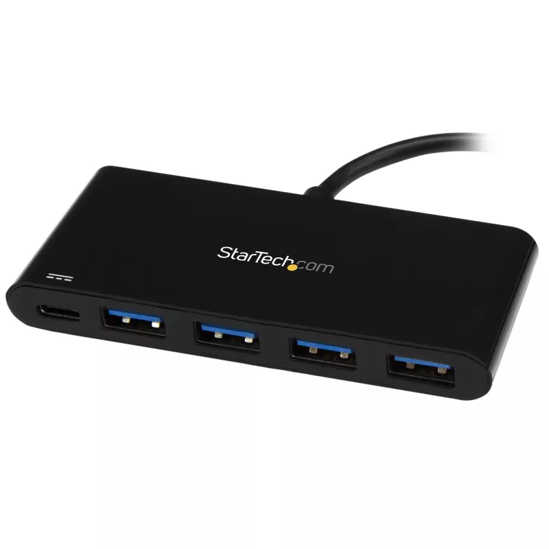 StarTech.com 4-Port-USB-C-Hub mit 4 USB-Typ-A-Anschlüssen (USB 3.0 SuperSpeed 5 Gbit/s) – 60 W Power-Delivery-Durchleitungsladung – USB 3.1 Gen 1/USB 3.2 Gen 1 Laptop-Hub-Adapter – MacBook, Dell~4-Port-USB-C-Hub mit 4 USB-Typ-A-Anschlüssen (USB 3.0 SuperSpeed 5 Gbit/s) – 60 W Power-Delivery-Durchleitungsladung – USB 3.2 Gen 1 Laptop-Hub-Adapter – MacBook, Dell