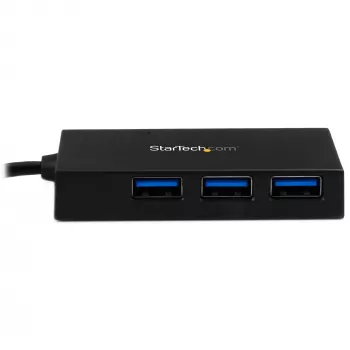 StarTech.com 4 Port USB C Hub - USB Type-C Hub mit 4x USB-A-Anschlüssen (USB 3.0/3.1 Gen 1 SuperSpeed 5 Gbit/s) - USB-Bus oder eigenständige Stromversorgung - Tragbarer USB-C-auf-USB-A-BC-1.2-Lade-Hub mit Netzteil~4 Port USB C Hub - USB Type-C Hub mit 4x USB-A-Anschlüssen USB 3.0 Hub (5 Gbit/s) - USB-Bus oder eigenständige Stromversorgung - Tragbarer USB-C-auf-USB-A-BC-1.2-Lade-Hub mit Netzteil