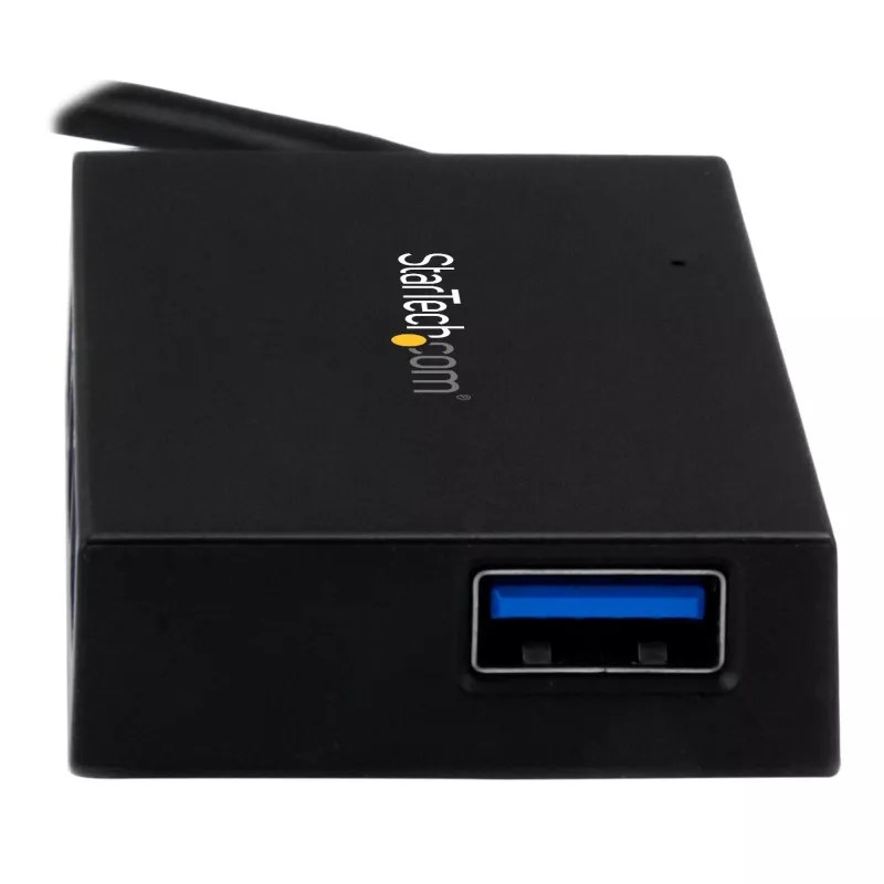 StarTech.com 4 Port USB C Hub - USB Type-C Hub mit 4x USB-A-Anschlüssen (USB 3.0/3.1 Gen 1 SuperSpeed 5 Gbit/s) - USB-Bus oder eigenständige Stromversorgung - Tragbarer USB-C-auf-USB-A-BC-1.2-Lade-Hub mit Netzteil~4 Port USB C Hub - USB Type-C Hub mit 4x USB-A-Anschlüssen USB 3.0 Hub (5 Gbit/s) - USB-Bus oder eigenständige Stromversorgung - Tragbarer USB-C-auf-USB-A-BC-1.2-Lade-Hub mit Netzteil