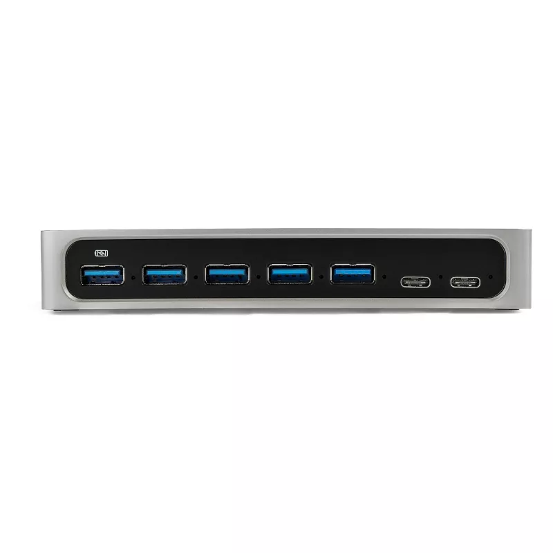 StarTech.com 7 Port USB C Hub mit Schnellladeanschluss – USB-C auf 5x USB-A 2x USB-C (USB 3.0 SuperSpeed 5 Gbit/s) – selbstversorgter USB 3.2 Gen 1 Typ-C-Hub mit Netzteil – Desktop-/Laptop-Hub