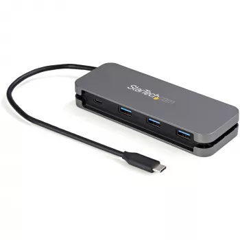 StarTech.com 4 Port USB C Hub - 3x USB-A/1x USB-C - 5Gbps USB 3.0 Typ-C-Hub (3.2/3.1 Gen 1) - Bus-betrieben - Tragbarer USB-C auf USB-A Adapter-Hub - 28,5 cm (11,2 Zoll) Kabel mit Kabelmanagement~4 Port USB C Hub - 3x USB-A/1x USB-C - USB 3.0 Typ-C-Hub - USB 3.2 Gen 1 (5 Gbit/s) - Bus-betrieben - Tragbarer USB-C auf USB-A Adapter-Hub - 11,2 Zoll (28,5 cm) Kabel mit Kabelmanagement