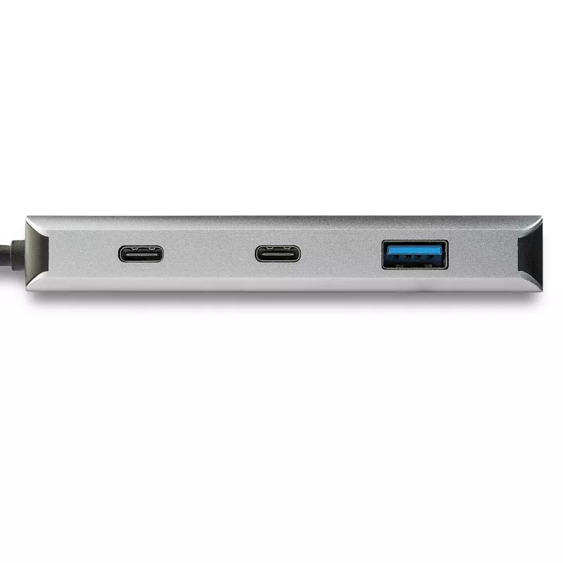 StarTech.com 4 Port USB C Hub mit 2x USB A & 2x USB C – SuperSpeed 10 Gbit/s USB Typ-C 3.1/3.2 Gen 2 Hub – USB-Bus-Stromversorgung – Tragbarer USB-C-auf-USB-Adapter-Hub – Aluminium – 25 cm (9,8 Zoll) Kabel
