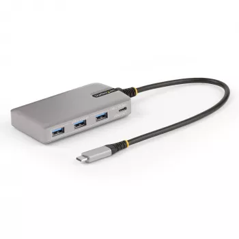 StarTech.com 4-Port USB-C-Hub mit USB-C DP Alt Mode Videoausgabe 4K 60Hz - 3x USB-A, 1x USB Typ-C, 100W Power Delivery Durchgang, USB 3.2 10Gbps, 30cm Kabel, tragbarer USB-Hub