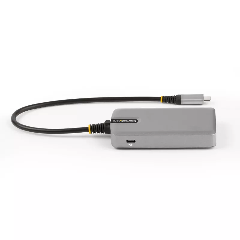 StarTech.com 4-Port USB-C-Hub mit USB-C DP Alt Mode Videoausgabe 4K 60Hz - 3x USB-A, 1x USB Typ-C, 100W Power Delivery Durchgang, USB 3.2 10Gbps, 30cm Kabel, tragbarer USB-Hub