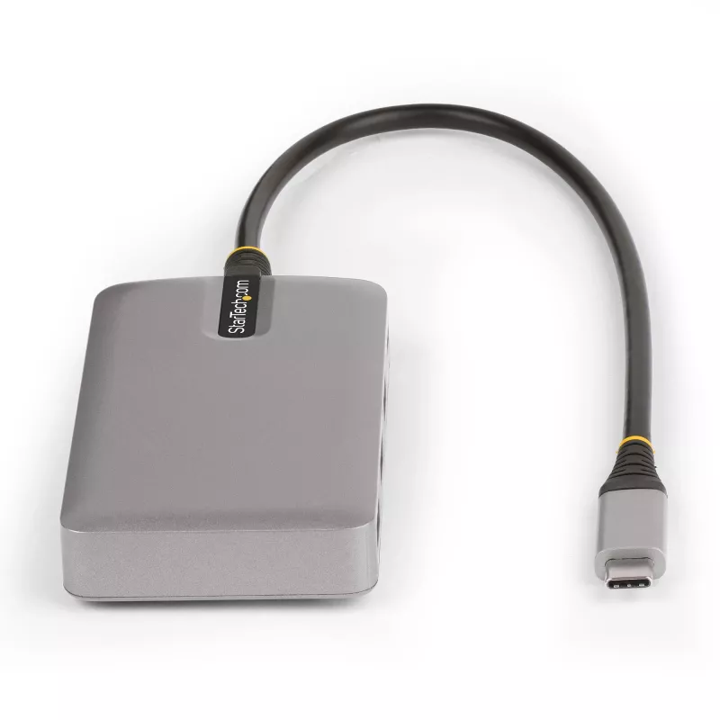 StarTech.com 4-Port USB-C-Hub mit USB-C DP Alt Mode Videoausgabe 4K 60Hz - 3x USB-A, 1x USB Typ-C, 100W Power Delivery Durchgang, USB 3.2 10Gbps, 30cm Kabel, tragbarer USB-Hub