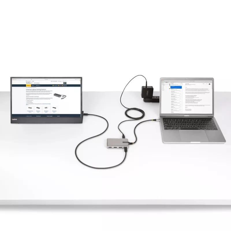 StarTech.com 4-Port USB-C-Hub mit USB-C DP Alt Mode Videoausgabe 4K 60Hz - 3x USB-A, 1x USB Typ-C, 100W Power Delivery Durchgang, USB 3.2 10Gbps, 30cm Kabel, tragbarer USB-Hub