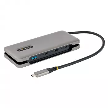 StarTech.com 4-Port USB-C Hub – 1x USB-A & 3x USB-C-Anschlüsse – USB 3.2 Gen 2 (10 Gbit/s) – Bus-betrieben – USB-Typ-C-Hub mit 32 cm umlaufendem Kabel – Tragbarer USB-C-auf-USB-A-Hub