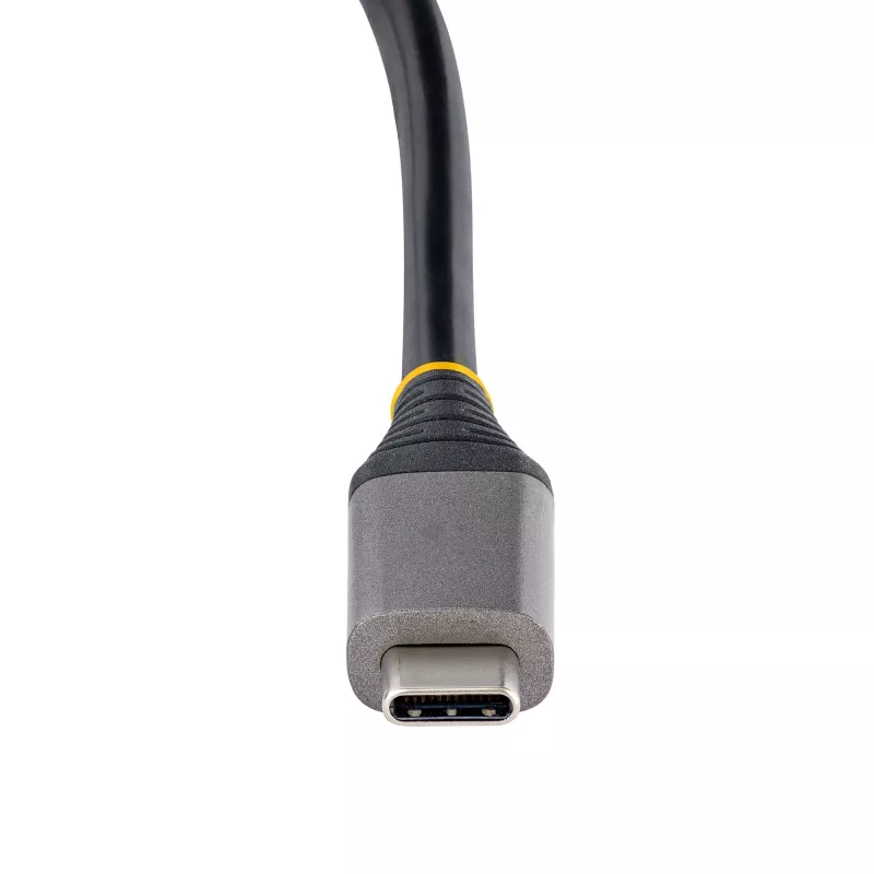 StarTech.com 4-Port USB-C Hub, 4x USB-C-Anschlüsse, USB 3.2 Gen 2 (10Gbit/s) – Tragbarer USB-C-Hub mit 100W Power Delivery Pass-Through – USB Typ-C Hub mit 32 cm Wrap-Around-Kabel