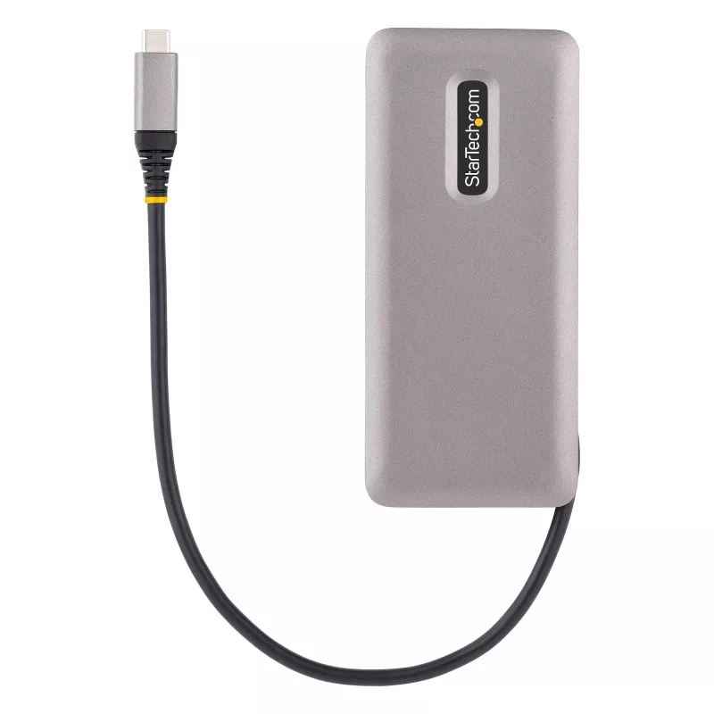 StarTech.com 4-Port USB-C Hub, 4x USB-C-Anschlüsse, USB 3.2 Gen 2 (10Gbit/s) – Tragbarer USB-C-Hub mit 100W Power Delivery Pass-Through – USB Typ-C Hub mit 32 cm Wrap-Around-Kabel