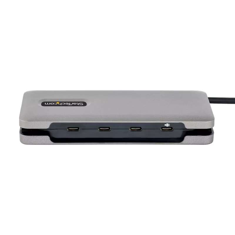 StarTech.com 4-Port USB-C Hub, 4x USB-C-Anschlüsse, USB 3.2 Gen 2 (10Gbit/s) – Tragbarer USB-C-Hub mit 100W Power Delivery Pass-Through – USB Typ-C Hub mit 32 cm Wrap-Around-Kabel
