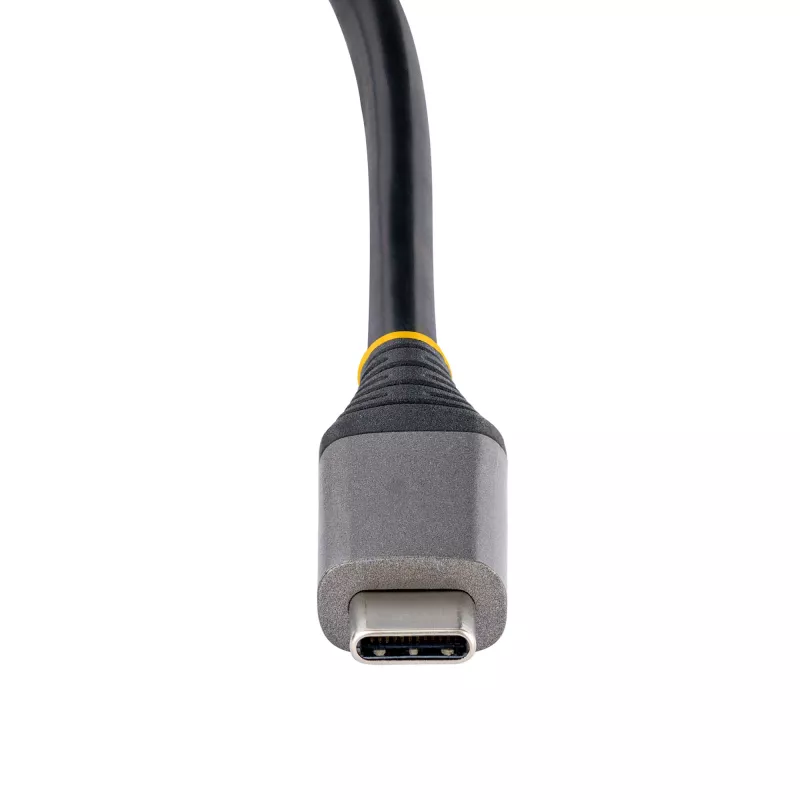 StarTech.com 4-Port USB-C Hub, 4x USB-C-Anschlüsse, USB 3.2 Gen 2 (10Gbit/s) – Tragbarer USB-C-Hub mit 100W Power Delivery Pass-Through – USB Typ-C Hub mit 32 cm Wrap-Around-Kabel
