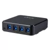 StarTech.com 4-zu-4 USB 3.0 Peripherie-Umschaltbox, 5 Gbit/s, Micro-USB Typ-B, Schwarz, Kunststoff, CE, FCC, REACH, 0 - 40 °C