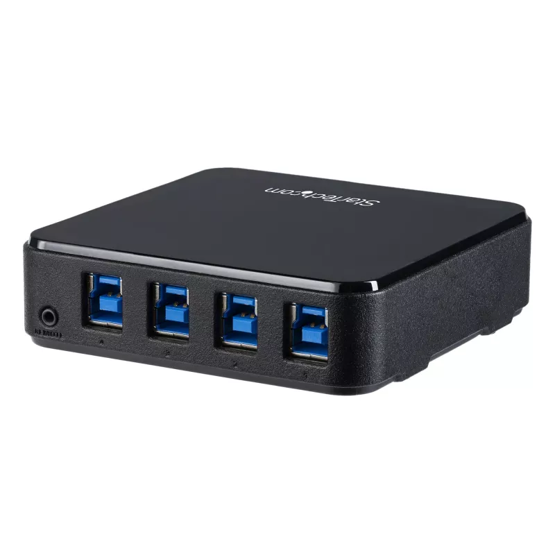 StarTech.com 4-zu-4 USB 3.0 Peripherie-Umschaltbox, 5 Gbit/s, Micro-USB Typ-B, Schwarz, Kunststoff, CE, FCC, REACH, 0 - 40 °C