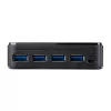 StarTech.com 4-zu-4 USB 3.0 Peripherie-Umschaltbox, 5 Gbit/s, Micro-USB Typ-B, Schwarz, Kunststoff, CE, FCC, REACH, 0 - 40 °C