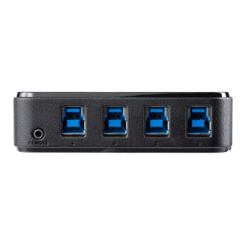StarTech.com 4-zu-4 USB 3.0 Peripherie-Umschaltbox, 5 Gbit/s, Micro-USB Typ-B, Schwarz, Kunststoff, CE, FCC, REACH, 0 - 40 °C