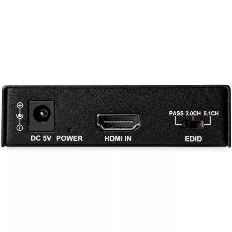 StarTech.com 4K HDMI Audio Extractor mit 4K 60Hz Unterstützung, Schwarz, 4096 x 2160 Pixel, 1280 x 720,1920 x 1080,1920 x 1200,3840 x 2160,4096 x 2160, 60 Hz, 5.1 Kanäle, HDMI