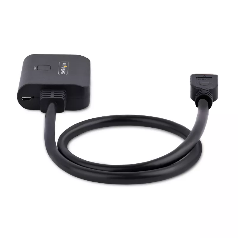 StarTech.com 2-Port HDMI-Splitter, 4K 60Hz HDMI 2.0 Video, 4K HDMI-Splitter 1 In 2 Out, 1x2 HDMI Display/Ausgangs-Splitter, HDR/HDCP, 50 cm integriertes HDMI-Kabel