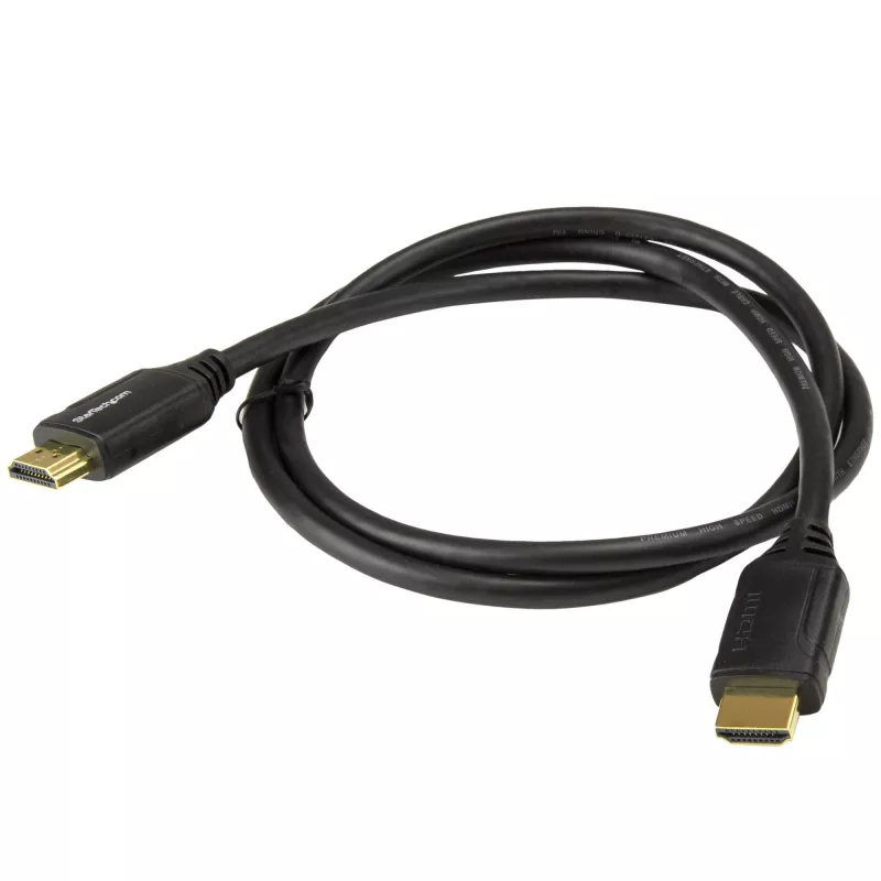 StarTech.com 0,9m (3ft) Premium Zertifiziertes HDMI 2.0 Kabel mit Ethernet - High Speed Ultra HD 4K 60Hz HDMI Kabel HDR10 - HDMI Kabel (Stecker/Stecker) - Für UHD Monitore, TVs, Displays
