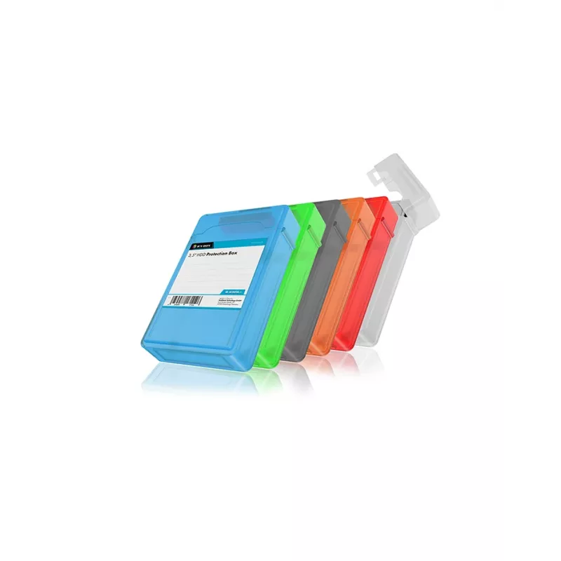 ICY BOX IB-AC602b-6 Taschenetui Kunststoff Blau, Grün, Grau, Orange, Rot, Weiß