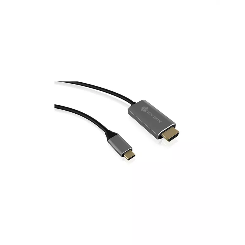 ICY BOX IB-CB020-C HDMI-Kabel 1,8 m HDMI Typ A (Standard) Schwarz, Silber